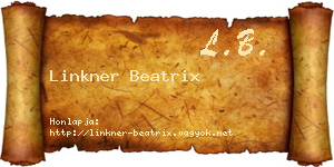 Linkner Beatrix névjegykártya